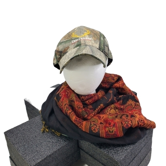 10 Point Antler Camo Hat Velcro Baseball Cap - Picture 1 of 9